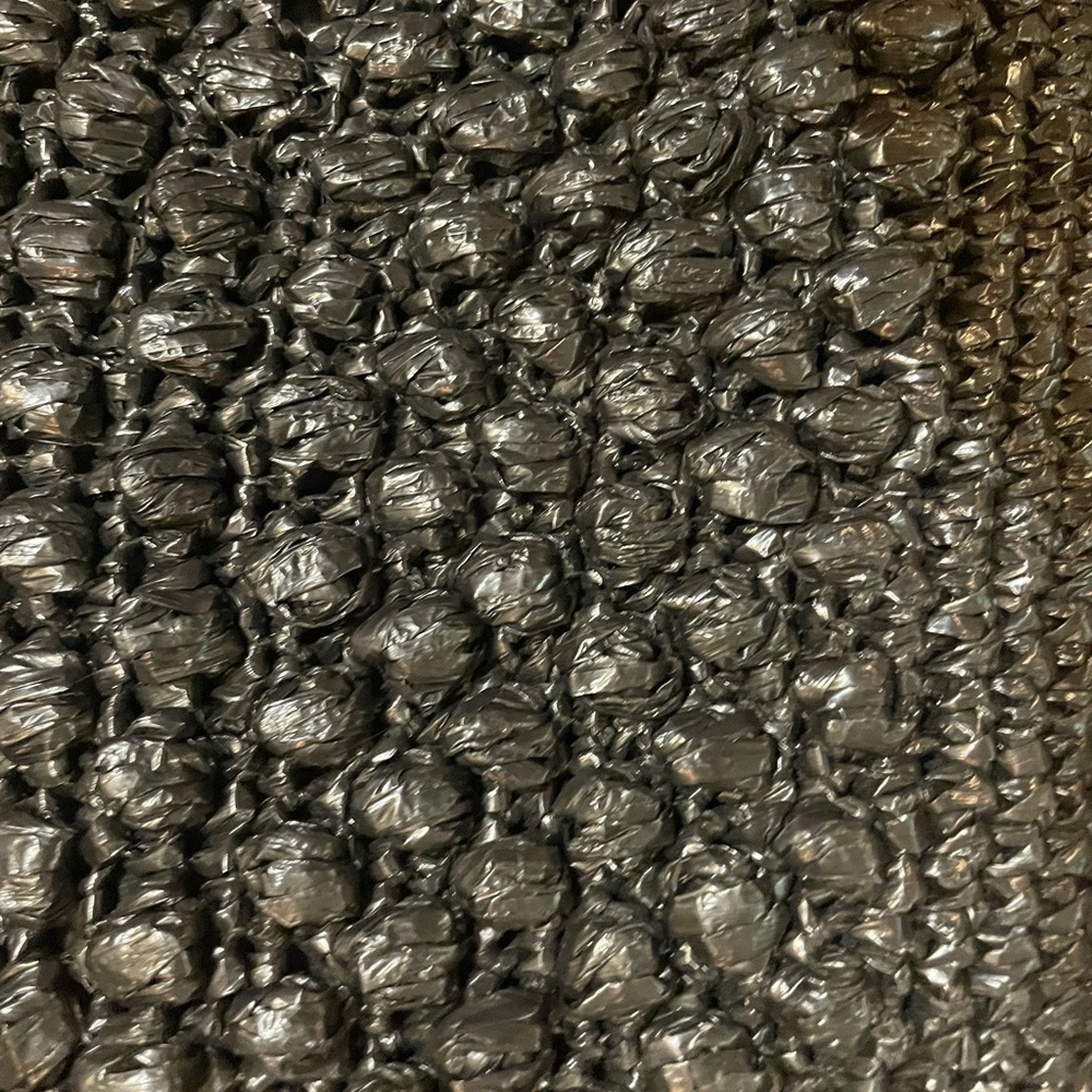Black raffia vintage clutch - Picture 2 of 10